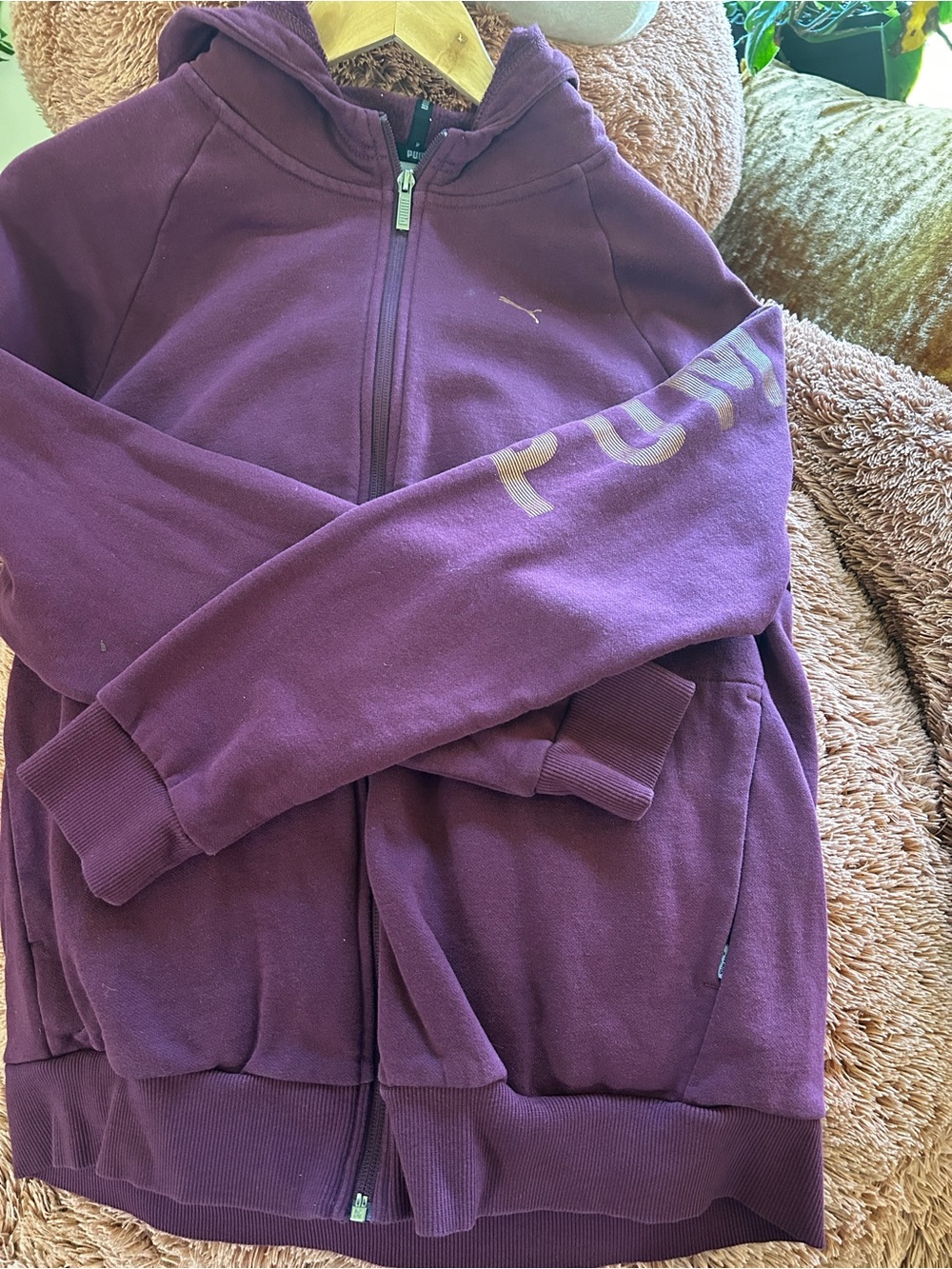 Puma Women’s Purple Full-Zip Hooded Jacket